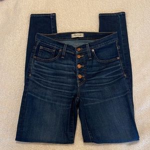Madewell button fly jeans 28 tall